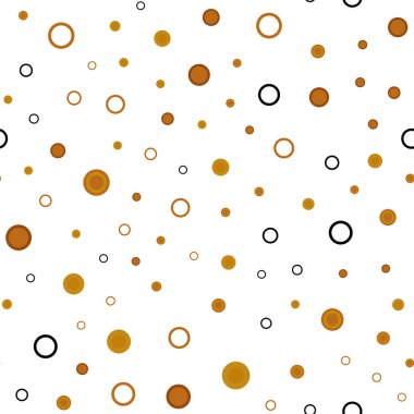 Işık turuncu vektör küreler ile seamless modeli. Bulanık damla Glitter soyut Illustration yağmur. Desen için modaya uygun Kumaş, duvar kağıtları.