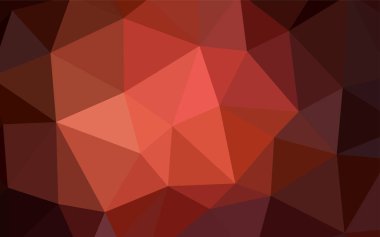 Koyu pembe vektör üçgen mozaik şablonu. Üçgenler ile renkli resimde parlayan. Web siteniz için köşeli tasarım.