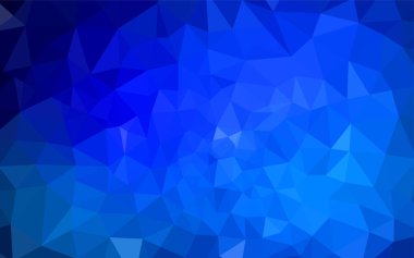 Koyu mavi vektör üçgen mozaik şablonu. Gradyan ile Origami tarzında yaratıcı geometrik şekil. Tamamen yeni bir tasarım sizin broşürü.