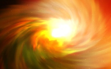 Kozmik yıldız ile ışık turuncu vektör düzeni. Gökada yıldız ile basit tarzı dekoratif tasarım bulanık. Desen astronomi Web siteleri için.