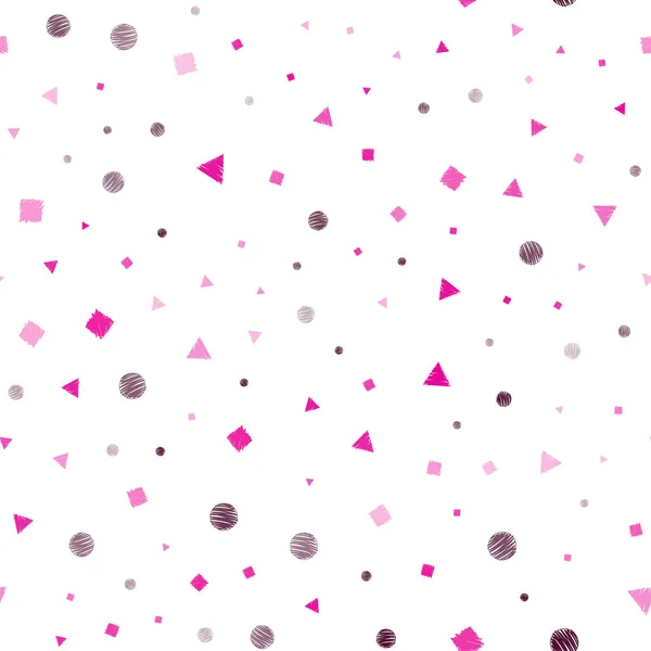 Dark Pink Vector Diseño Sin Fisuras Con Círculos Líneas Rectángulos — Archivo Imágenes Vectoriales