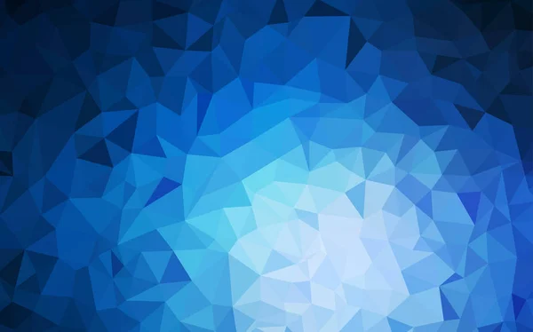 Dark Blue Vector Brillante Cubierta Triangular Ilustración Creativa Estilo Semitono — Vector de stock