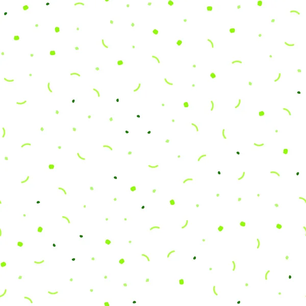 Light Green Yellow Vector Seamless Texture Disks Lines Illustration Set — Stock Vector
