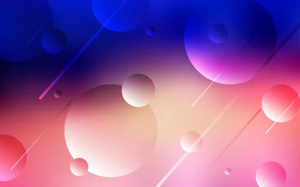Bleu Clair Motif Vectoriel Rouge Avec Sphères Illustration Abstraite Scintillante — Image vectorielle