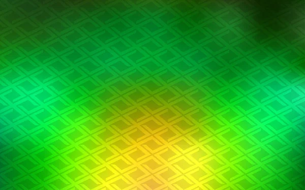 Hellgrüne Gelbe Vektorschablone Mit Kristallen Rechtecken Rechtecke Auf Abstraktem Hintergrund — Stockvektor