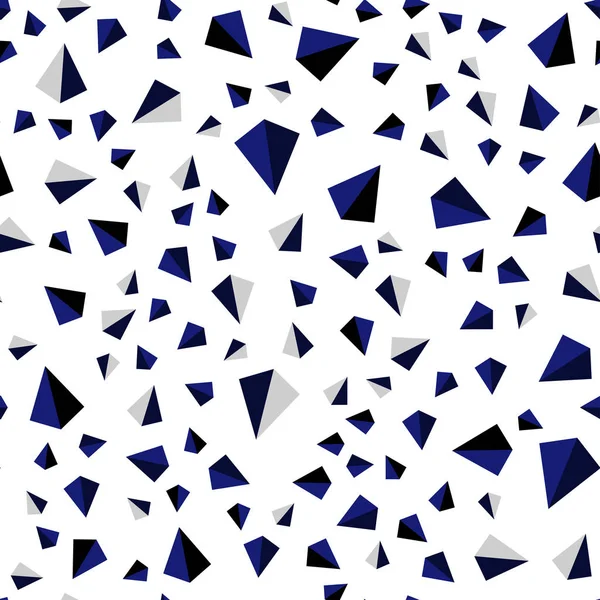 Темно Синий Вектор Бесшовный Изометрический Узор Полигональным Стилем Современная Абстрактная — стоковый вектор