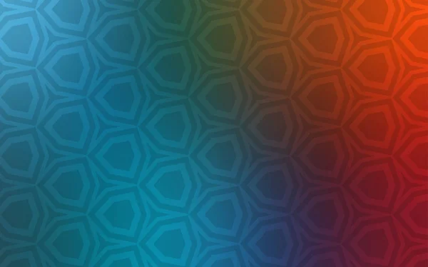 Світло Блакитний Червоний Векторний Візерунок Барвистими Гексагонами Дизайн Абстрактному Стилі — стоковий вектор
