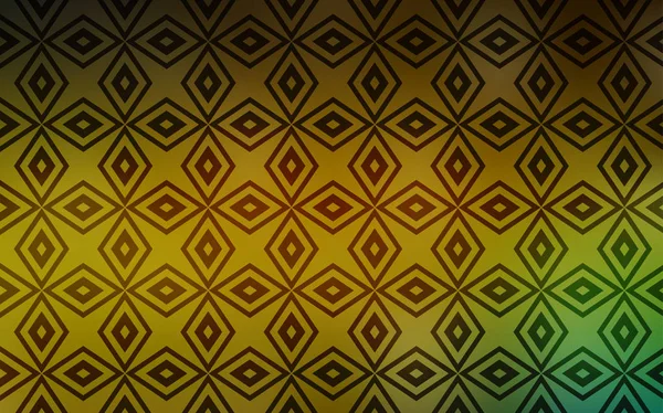 Verde Oscuro Fondo Vector Amarillo Con Rectángulos Cuadrados Hermosa Ilustración — Archivo Imágenes Vectoriales