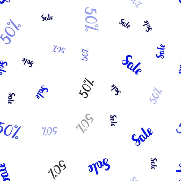 Modello Blu Scuro Vettoriale Senza Cuciture Con Segni Percentuali Illustrazione — Vettoriale Stock