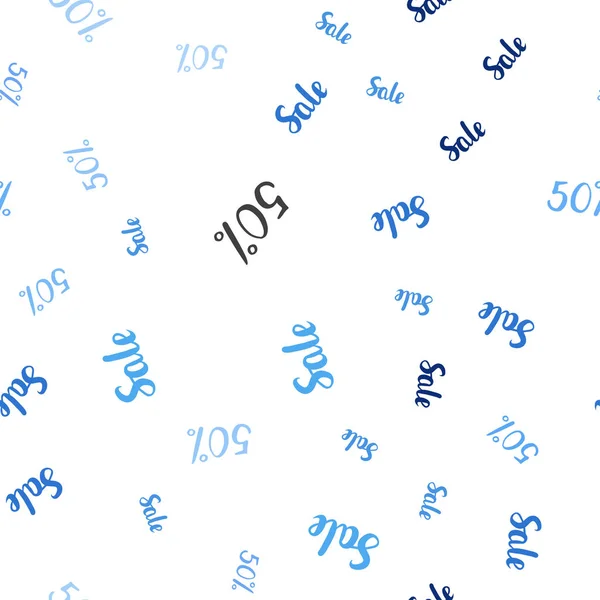Светло Синий Векторный Узор Печати Процентными Знаками Цветная Иллюстрация Отдельными — стоковый вектор