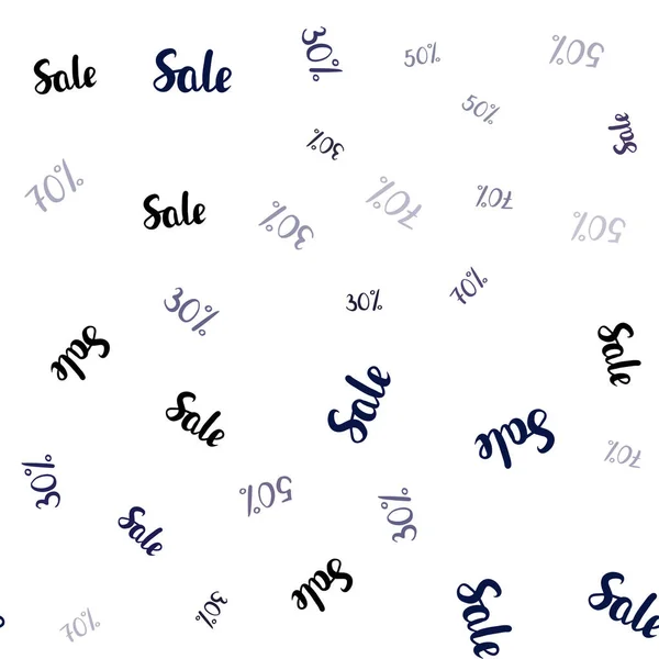 深紫色矢量无缝模式与 百分比的迹象 闪耀着五颜六色的插图 以孤立的销售价格 季销售 购物广告模板 — 图库矢量图片