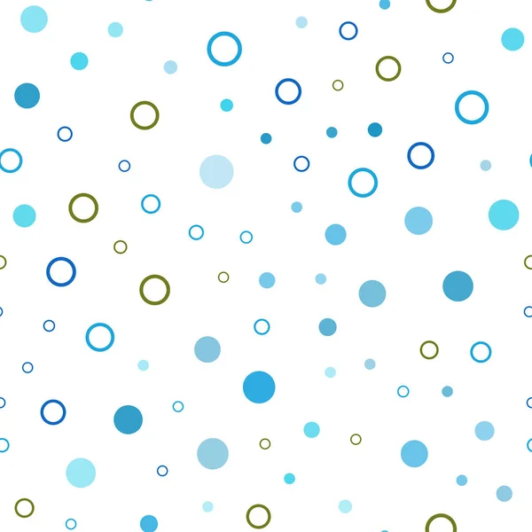 Azul Claro Patrón Sin Costura Vector Verde Con Esferas Ilustración — Vector de stock