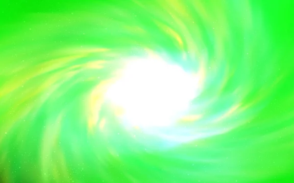 Açık Yeşil Uzay Yıldızlı Bir Şablon Bulanık Dekoratif Tasarım Galaksi — Stok Vektör