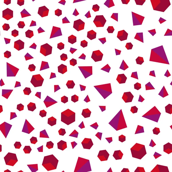 Tmavě Fialová Růžová Vektorové Bezešvé Izometrické Rozložení Obdélníky Trojúhelníky Ilustrace — Stockový vektor