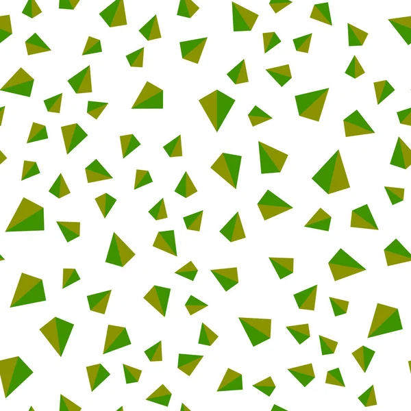 Light Green Yellow Vector Seamless Isometric Pattern Polygonal Style Triangles — Stock Vector