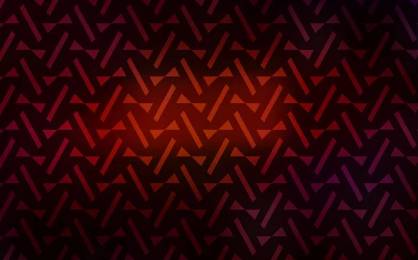 Шаблон Темно Красного Вектора Линиями Треугольниками Современная Абстрактная Иллюстрация Красочными — стоковый вектор