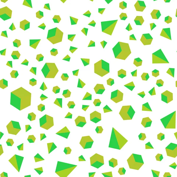Hellgrün Gelber Vektor Nahtlos Isometrisches Layout Mit Rechtecken Dreiecken Illustration — Stockvektor