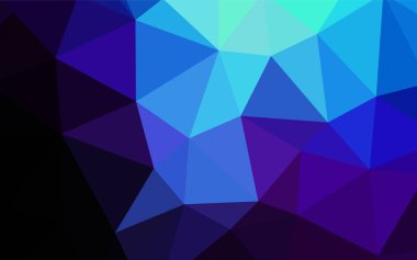 Koyu mavi vektör poligonal arka plan. Renkli resimde gradyan ile poligonal tarzı. Senin arka plan için dokulu deseni.