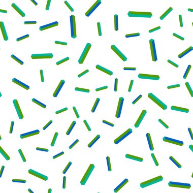 Açık mavi, yeşil vektör kesintisiz, izometrik arka plan düz çizgiler ile. Parlayan illüstrasyon keskin çizgili renkli. Desen tasarım kumaş, duvar kağıtları.