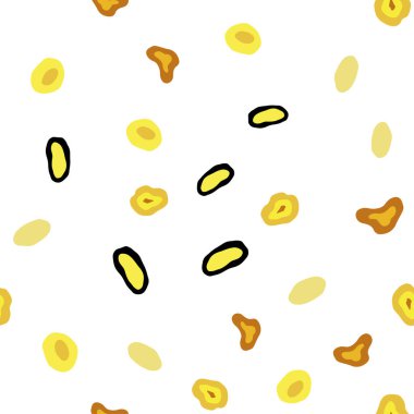 Işık turuncu vektör daire şekilleri ile sorunsuz düzeni. İllüstrasyon renkli soyut daireler parlayan ayarlanmış. Kartvizit, Web siteleri için şablon.