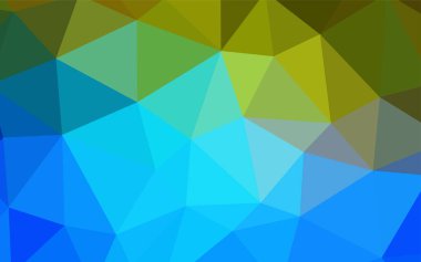 Açık mavi, yeşil vektör eğimli şablon. Gradyanı olan üçgen geometrik örnek. Web siteniz için yeni bir doku.