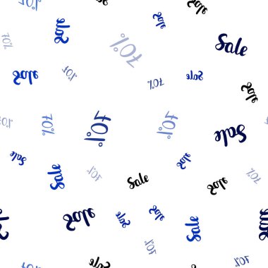 Koyu mavi vektör %70 indirim ile sorunsuz düzeni. Beyaz arka plan üzerinde renkli kelime gradyan ile satış. Süper satış siyah Cuma için zemin.