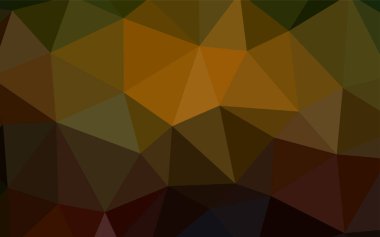 Koyu yeşil, sarı vektör degrade üçgenler desen. Üçgenler ile renkli resimde parlayan. Marka kitap için yeni şablon.