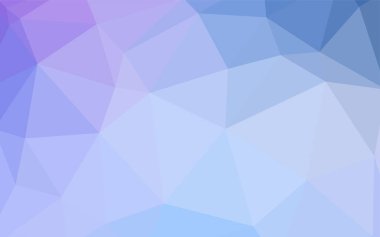 Hafif pembe, mavi vektör soyut mozaik arka plan. Gradyan ile zarif parlak poligonal illüstrasyon. Tasarımınız için üçgen desen.