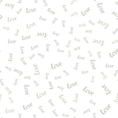 Işık yeşil vektör kelime Love You ile sorunsuz doku. Renkli resimde alıntı Love You kutlama tarzı ile. Desen tasarım kumaş, duvar kağıtları.