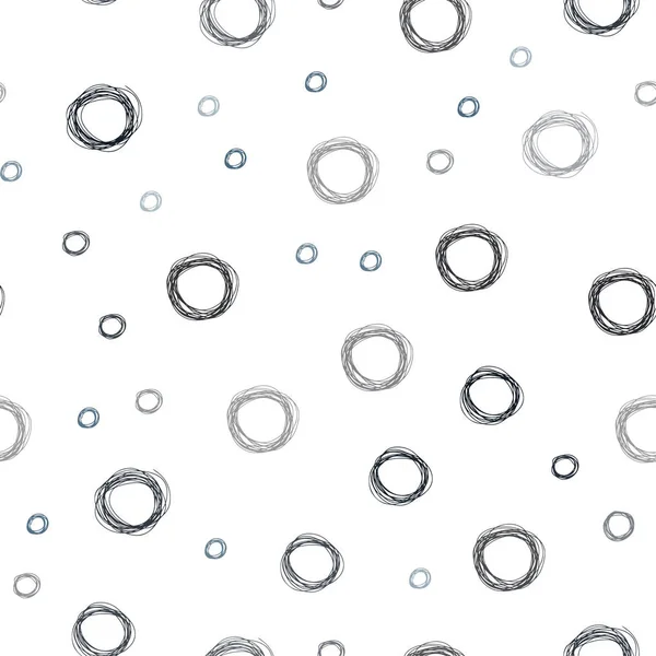 Mörkblå Vektor Sömlös Layout Med Cirkel Former Moderna Abstrakta Illustrationen — Stock vektor