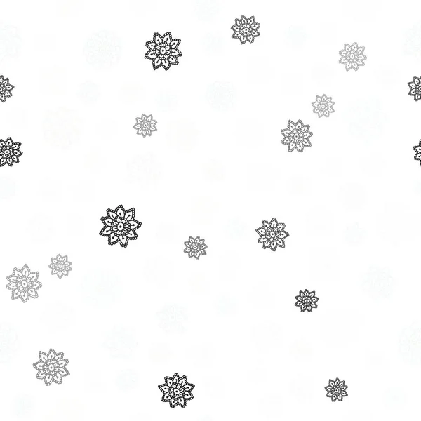 Hellgrüne Vektorschablone Mit Eisschneeflocken Dekorative Leuchtende Illustration Mit Schnee Auf — Stockvektor