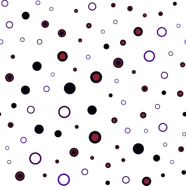Tmavě Modrá Červená Vektorové Bezproblémové Šablonu Kruhy Rozmazané Dekorativní Design — Stockový vektor