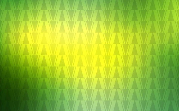 Vert Clair Texture Vectorielle Jaune Avec Style Triangulaire Illustration Abstraite — Image vectorielle