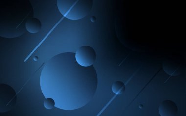 Koyu mavi vektör küreler desenle. Bulanık damla Glitter soyut Illustration yağmur. Desen-ebilmek var olmak kullanılmış için reklam, broşür.