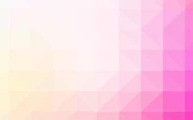 Pembe ışık, sarı üçgen düzen parlayan vektör. Üçgenler ile modern soyut resim. İşiniz için yeni tasarım.