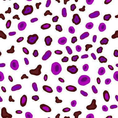 Koyu mavi, kırmızı daire şekilleriyle birlikte sorunsuz düzen vektör. Renkli gradyan ile arka plan üzerinde bulanık kabarcıklar. Desen tasarım kumaş, duvar kağıtları.