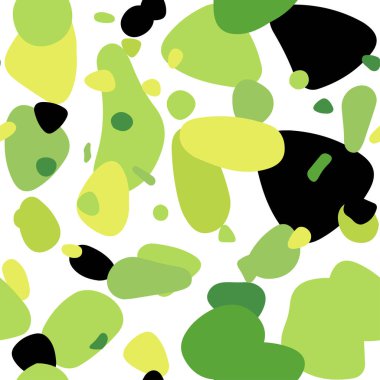 Açık yeşil, sarı vektör küreler ile seamless modeli. Modern Soyut illüstrasyon renkli su ile bırakır. Desen tasarım kumaş, duvar kağıtları.