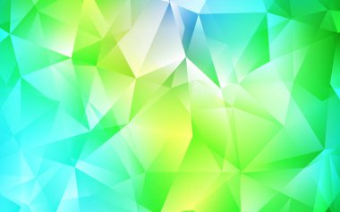 Açık mavi, yeşil vektör arka plan üçgenler ile. Renkli gradyan ile arka plan üçgenler. Şablon arka plan olarak kullanılabilir.