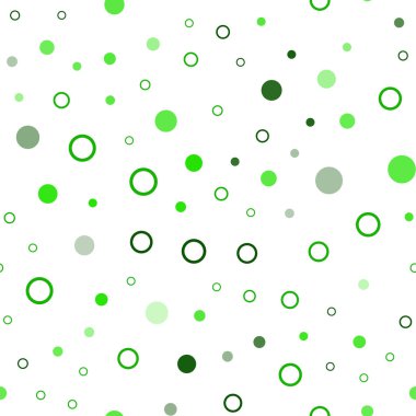 Işık yeşil vektör sorunsuz arka plan kabarcıkları ile. Kabarcıkları ile soyut tarzda bulanık dekoratif tasarım. Duvar kağıdı, kumaş üreticileri için modaya uygun bir tasarım.