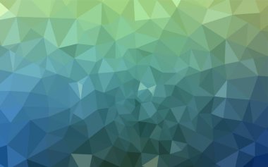 Açık mavi, yeşil vektör poligonal arka plan. Poligonal illüstrasyon parlayan, hangi üçgen oluşur. İş tasarımınız için yeni stil.