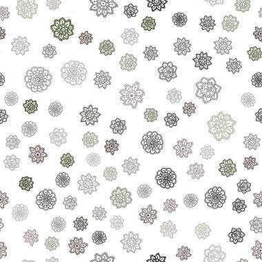 Koyu yeşil, kırmızı güzel kar taneleri ile sorunsuz kapak vektör. Kristalleri ile glitter soyut Illustration buz. Duvar kağıdı, kumaş üreticileri için modaya uygun bir tasarım.