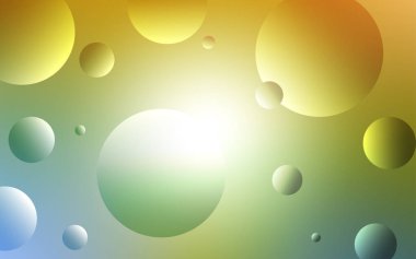 Açık yeşil, sarı vektör doku diskler ile. İllüstrasyon renkli soyut daireler parlayan ayarlanmış. Desen doku duvar kağıdı olarak kullanılabilir.