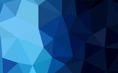 Koyu mavi vektör Çokgen soyut düzeni. Üçgenler ile modern soyut resim. Tamamen yeni bir tasarım sizin broşürü.