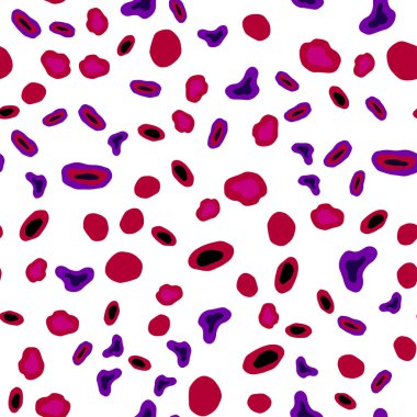 Koyu pembe, mavi küre ile Dikişsiz desen vektör. Bulanık damla Glitter soyut Illustration yağmur. Tekstil, kumaş, duvar kağıtları için tasarım.