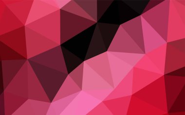 Koyu kırmızı vektör düşük poli düzeni. Üçgenli renkli soyut çizimler. İşiniz için yepyeni bir tasarım..