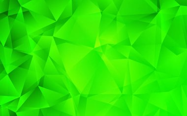 Kristaller, üçgen ışık yeşil vektör şablonu. Üçgen doğa tarzı ile güzel illüstrasyon. En iyi tasarım, reklam, poster, afiş için.