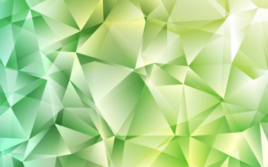 Kristaller, üçgen ışık yeşil vektör şablonu. Üçgenler ile soyut tarzda dekoratif tasarım. Akıllı tasarım, iş reklam için.