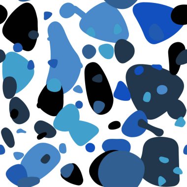 Hafif mavi vektör sorunsuz zemin noktalar ile. Bulanık daireler doğa tarzı ile güzel renkli resimde. Desen tasarım kumaş, duvar kağıtları.