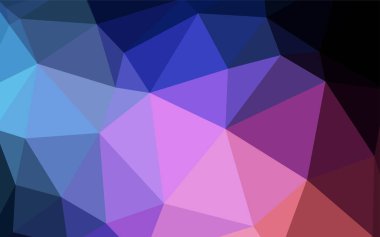 Koyu mavi, kırmızı Çokgen soyut düzen vektör. Gradyan ile poligonal soyut resim. Tamamen yeni bir tasarım sizin broşürü.