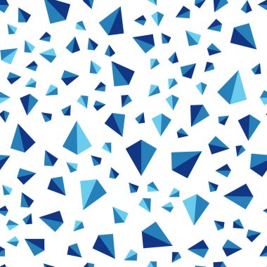 Koyu mavi vektör kapak poligonal tarzı ile kesintisiz, izometrik. Üçgenler ile soyut tarzda dekoratif tasarım. Doku pencere panjur, perdeler için.